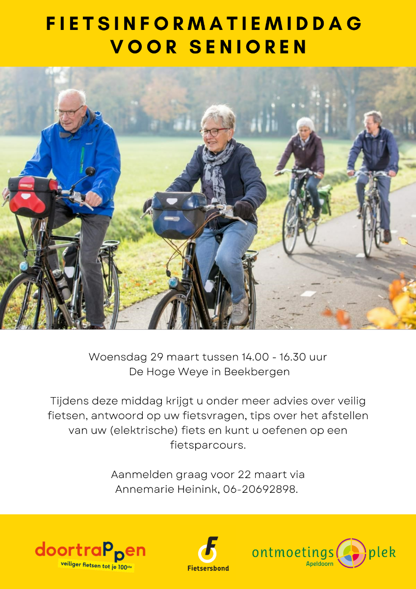 Message Tweede fietsinformatiemiddag voor senioren in Beekbergen bekijken